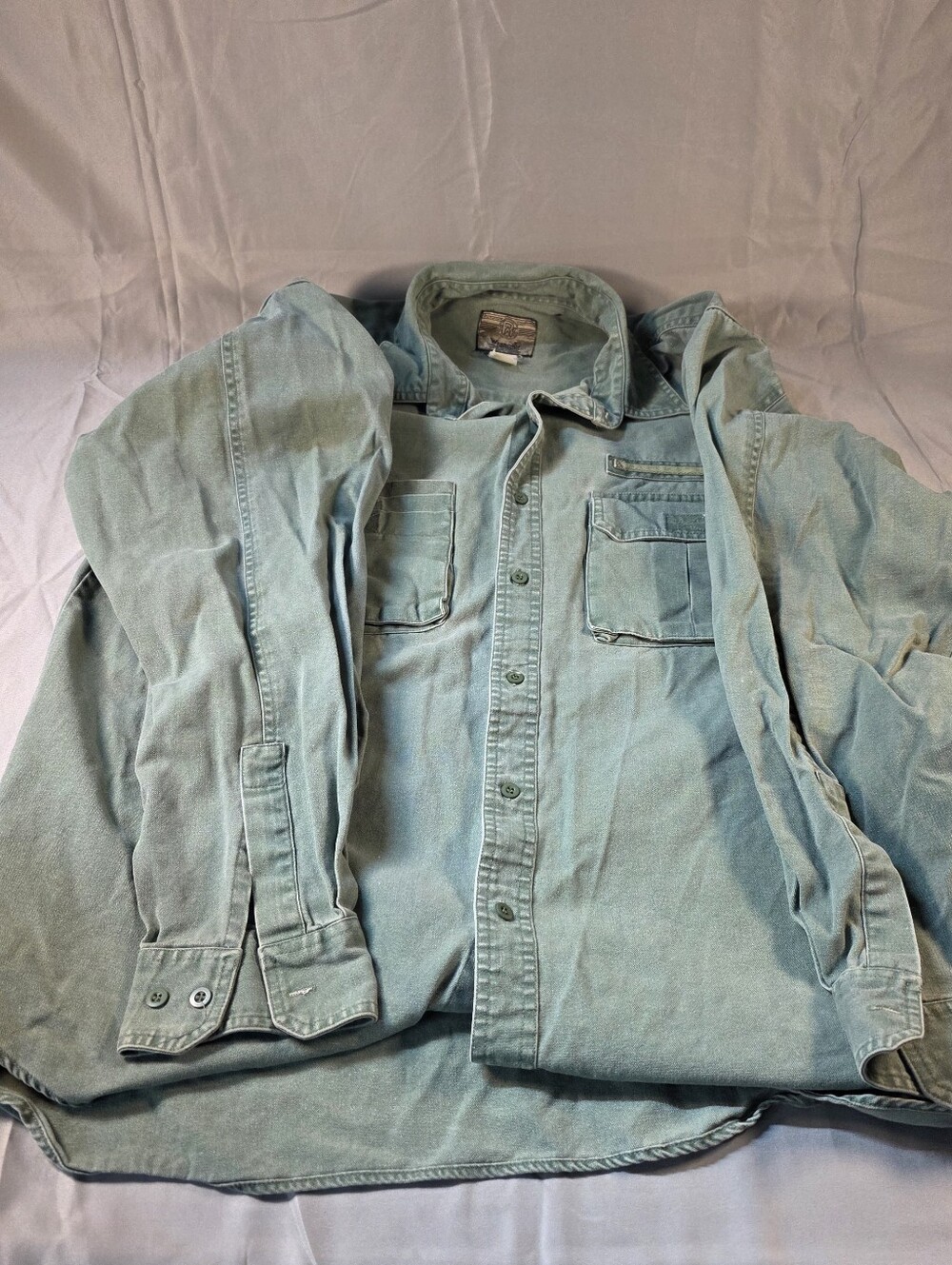 Men's Light Green Button-Up Shirt Jacket - Wrangler